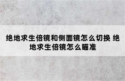 绝地求生倍镜和侧面镜怎么切换 绝地求生倍镜怎么瞄准